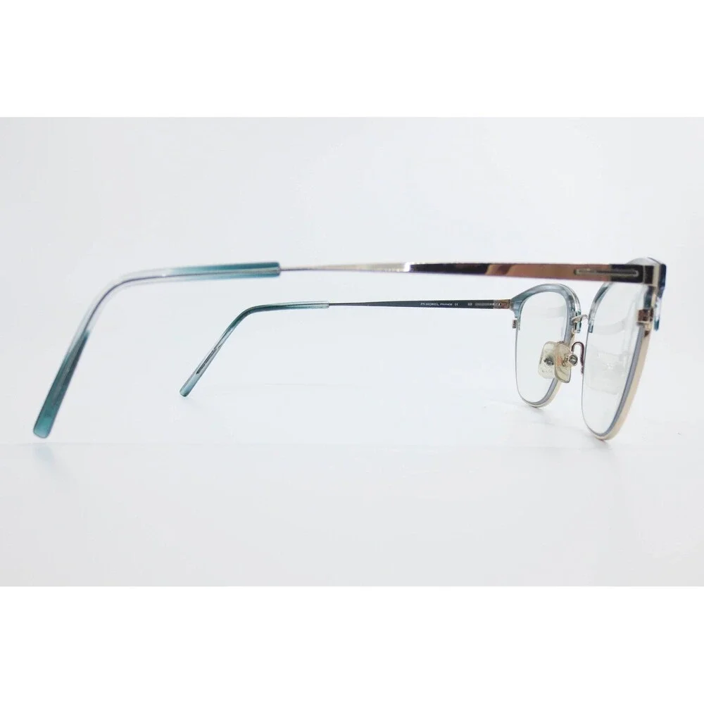 Morel France 30284L Eyeglasses Teal Blue Silver Cat Eye Frames 52-19-145 VD 09